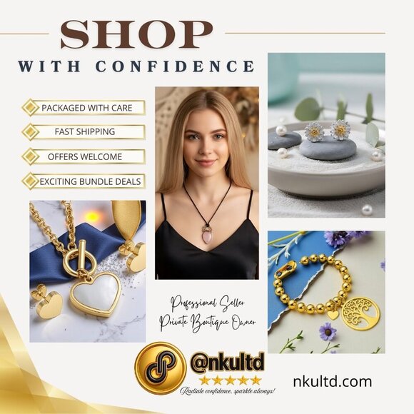 🆕️Elegant 18K Gold Plated Triple Layer Necklace & Heart Earrings Trendy Set ✨ - Picture 4 of 15